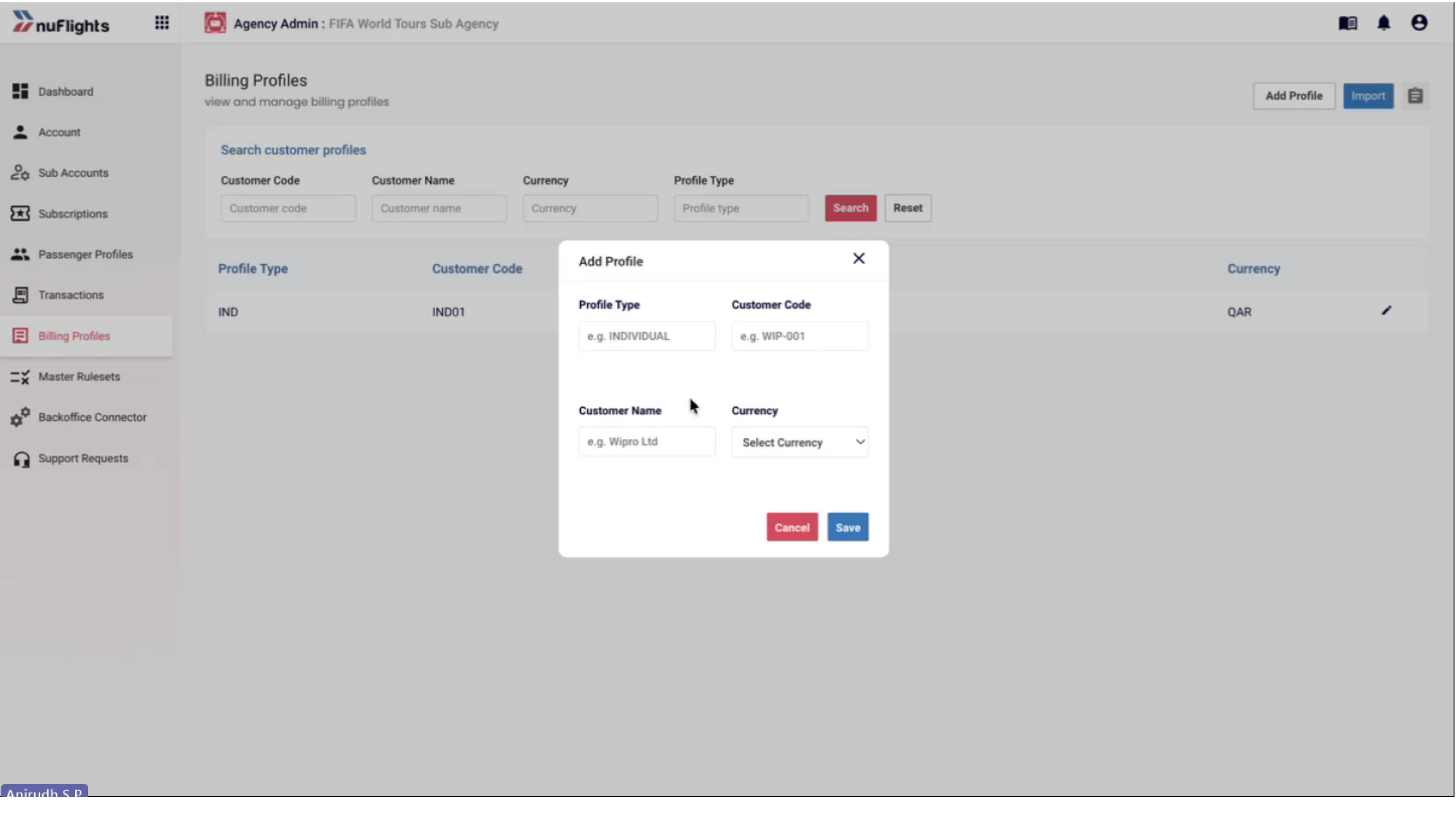 Add Profile manually