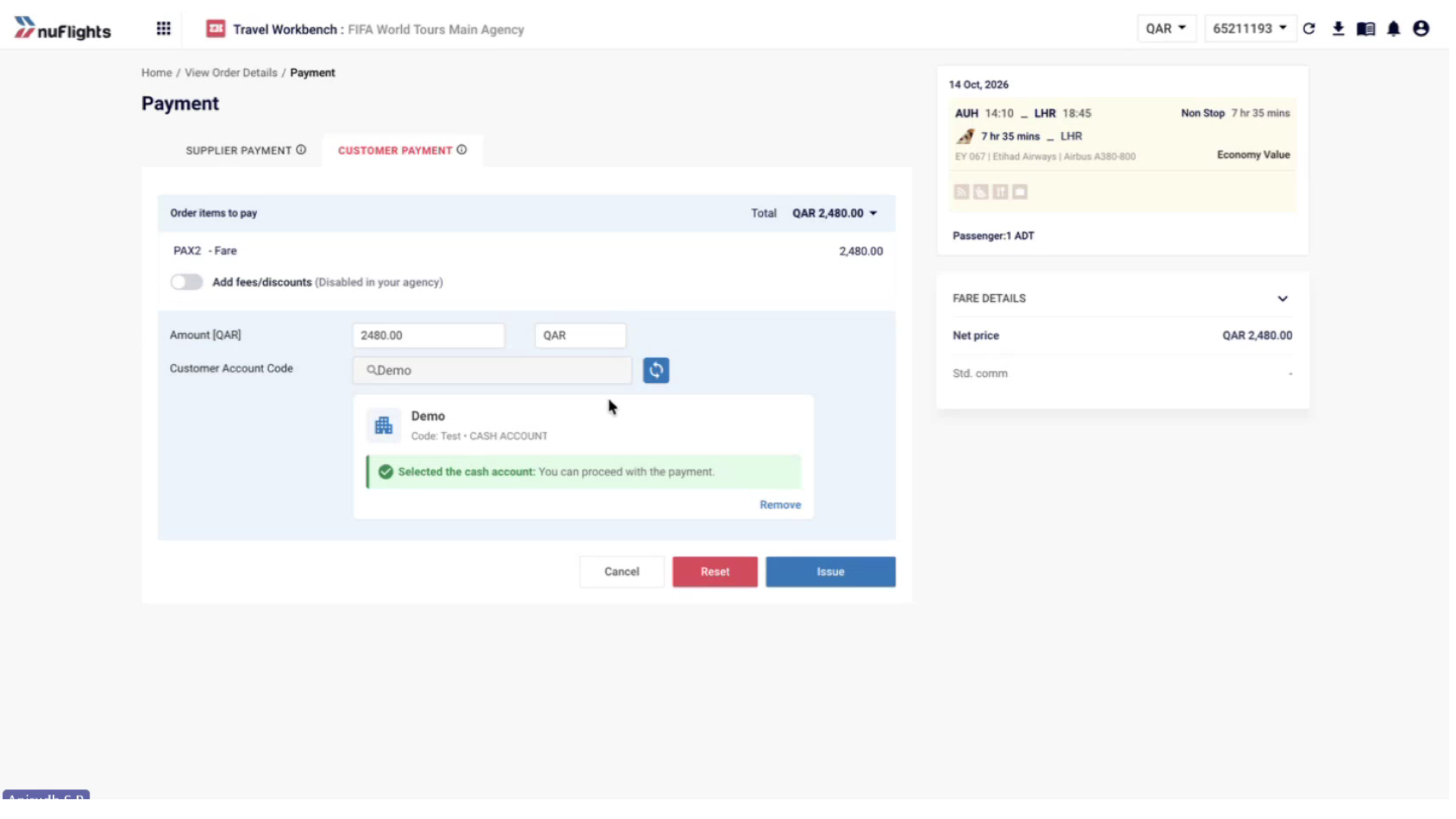 Cash Customer — No Credit Block